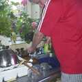Bill prepares a water bomb, A Rabbit Barbeque, Dairy Farm, Thrandeston - 14th September 2003
