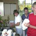 A Mortlock Barbeque, Dairy Farm, Thrandeston - 14th September 2003, Pippa brings some actual washing-up over
