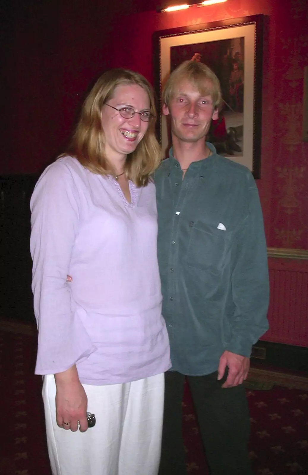 Allie and Jim, from Dunston Hall and Conker Night at the Brome Swan, Suffolk and Norfolk - 5th October 2003