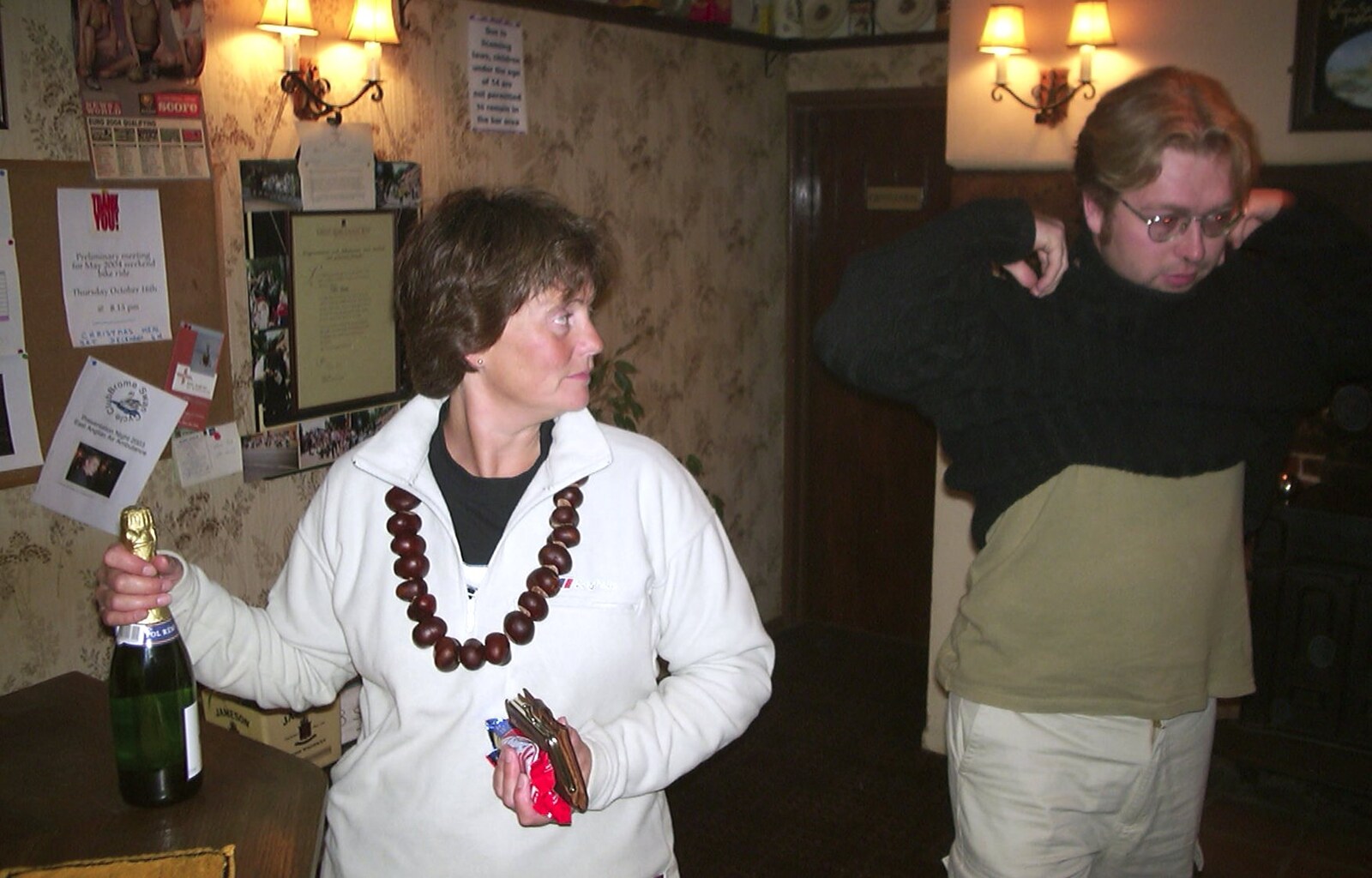 The victorious Pippa from Dunston Hall and Conker Night at the Brome Swan, Suffolk and Norfolk - 5th October 2003