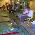 Marc at the end, as invigilators watch , A Sponsored Swim, House Repairs and CISU at the Social Club, Ipswich - 5th October 2003