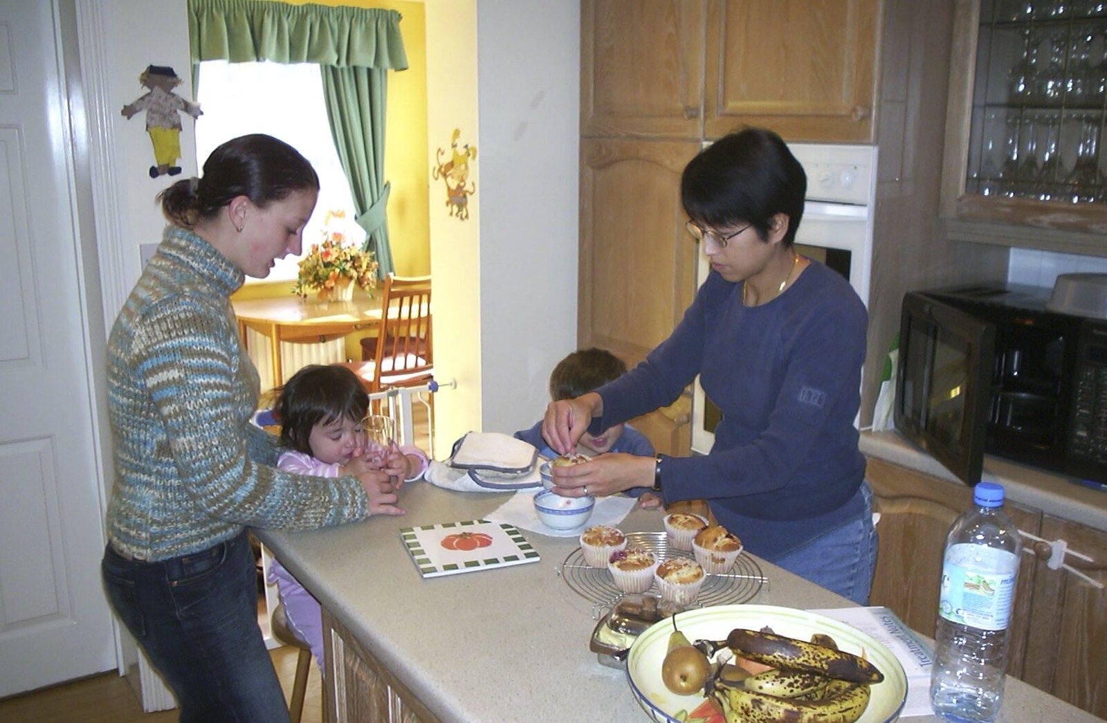 A New Forest Weekender, Hordle, Hampshire - 19th October 2003: Jane and the au pair do some baking