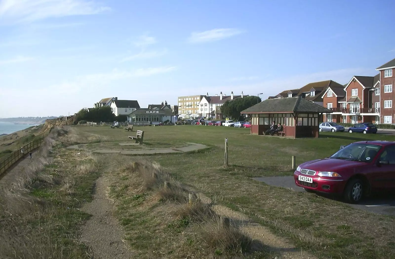 Barton on Sea cliff top, from A New Forest Weekender, Hordle, Hampshire - 19th October 2003