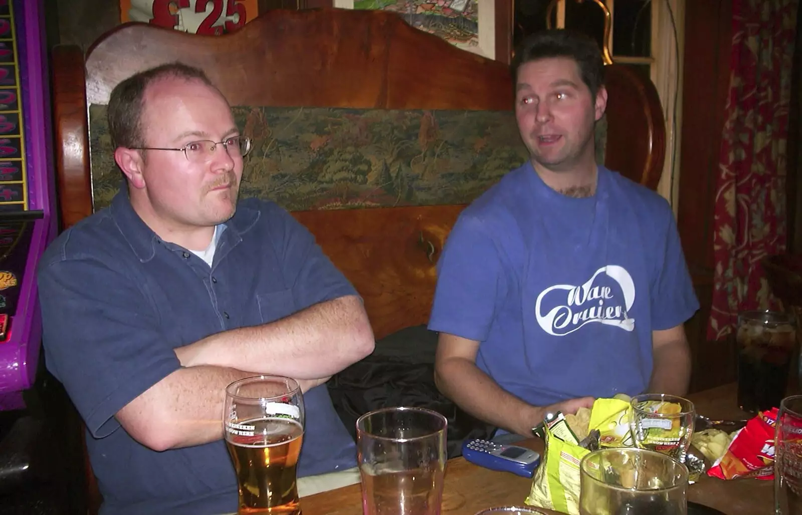 Hamish and Sean in the Plough, from A New Forest Weekender, Hordle, Hampshire - 19th October 2003