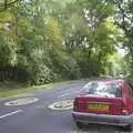 Nosher stops for a wee on the Bransgore road, A New Forest Weekender, Hordle, Hampshire - 19th October 2003