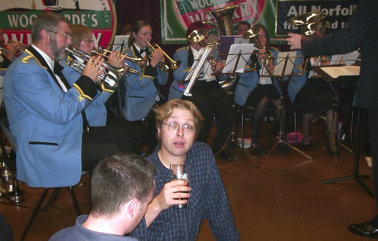 Marc looks a bit surprised from The Brome Swan at the Norwich Beer Festival, St. Andrew's Hall, Norwich - 29th October 2003