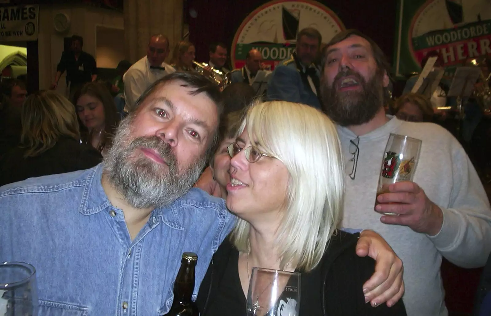 Benny, Carol and Gerry, from The Brome Swan at the Norwich Beer Festival, St. Andrew's Hall, Norwich - 29th October 2003