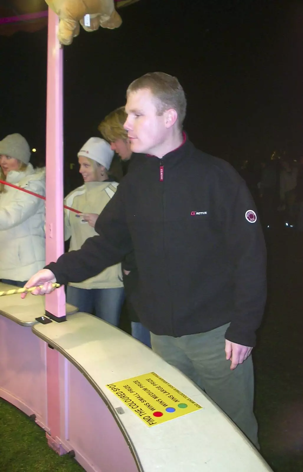 Mikey P goes fishing, from Fireworks and Fairgrounds with Mikey P, Fair Green, Diss, Norfolk - 5th November 2003
