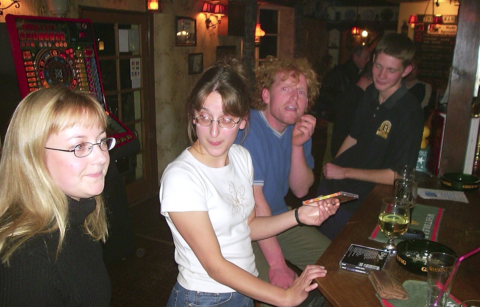 Carolyn, Suey, Wavy and The Boy Phil from Twenty Years at The Swan Inn, Brome, Suffolk - 15th November 2003