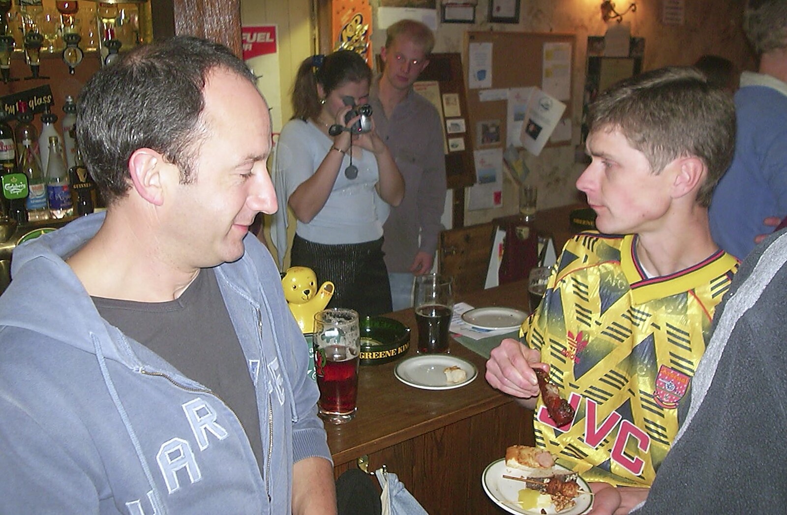 Twenty Years at The Swan Inn, Brome, Suffolk - 15th November 2003: DH and Ninja M