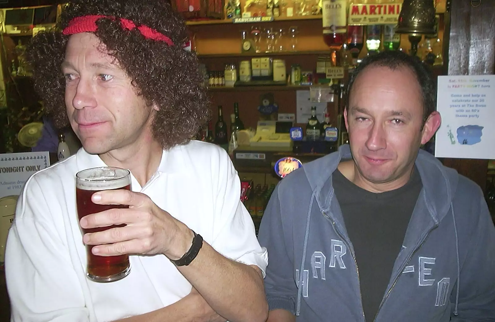 Apple and a 'you cannot be serious' headband, from Twenty Years at The Swan Inn, Brome, Suffolk - 15th November 2003