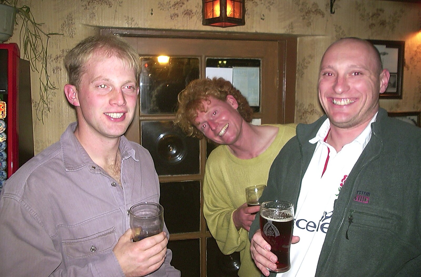 Paul, Wavy and Gov from Twenty Years at The Swan Inn, Brome, Suffolk - 15th November 2003