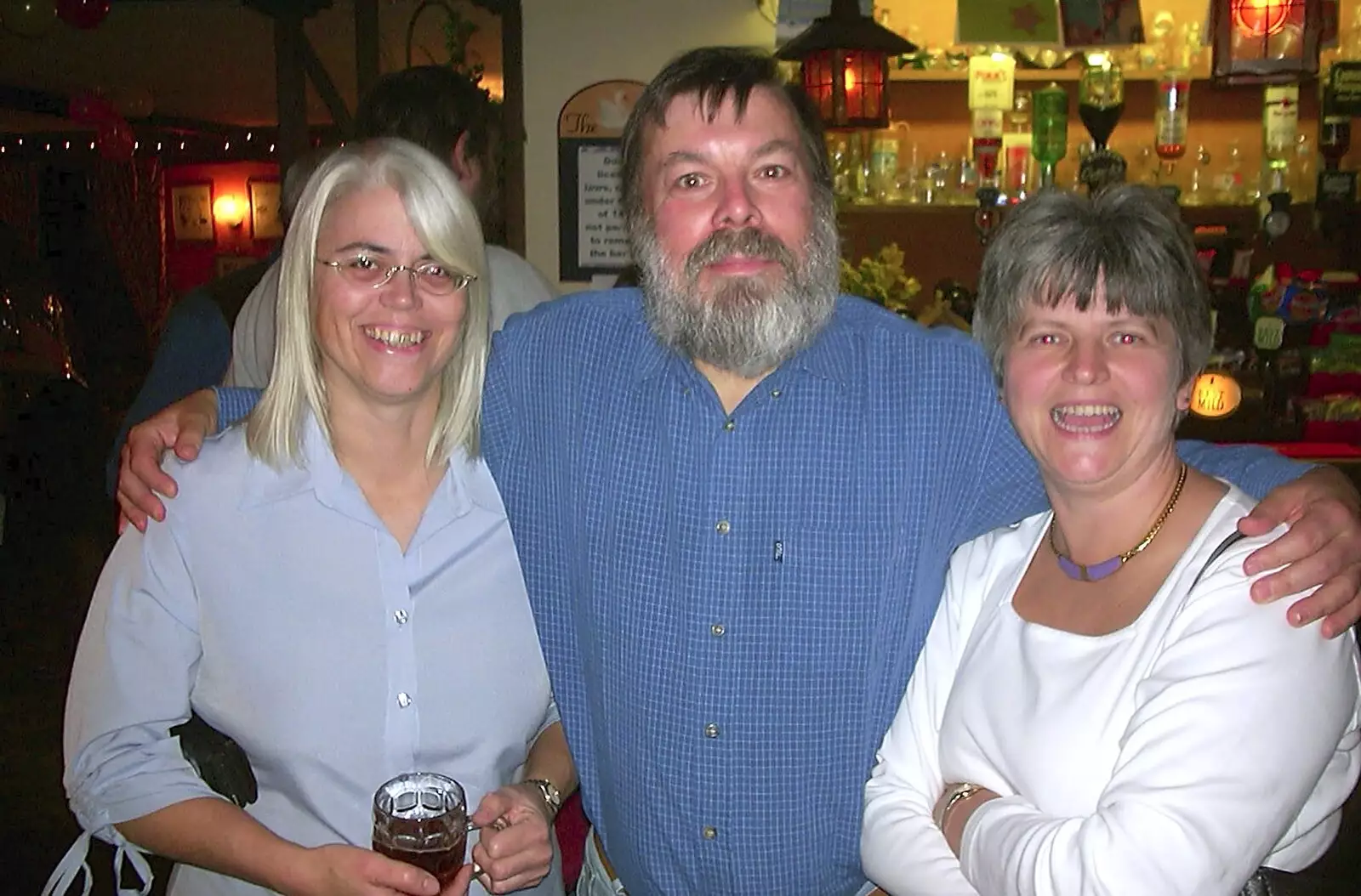 Carol, Benny and Gloria, from Twenty Years at The Swan Inn, Brome, Suffolk - 15th November 2003