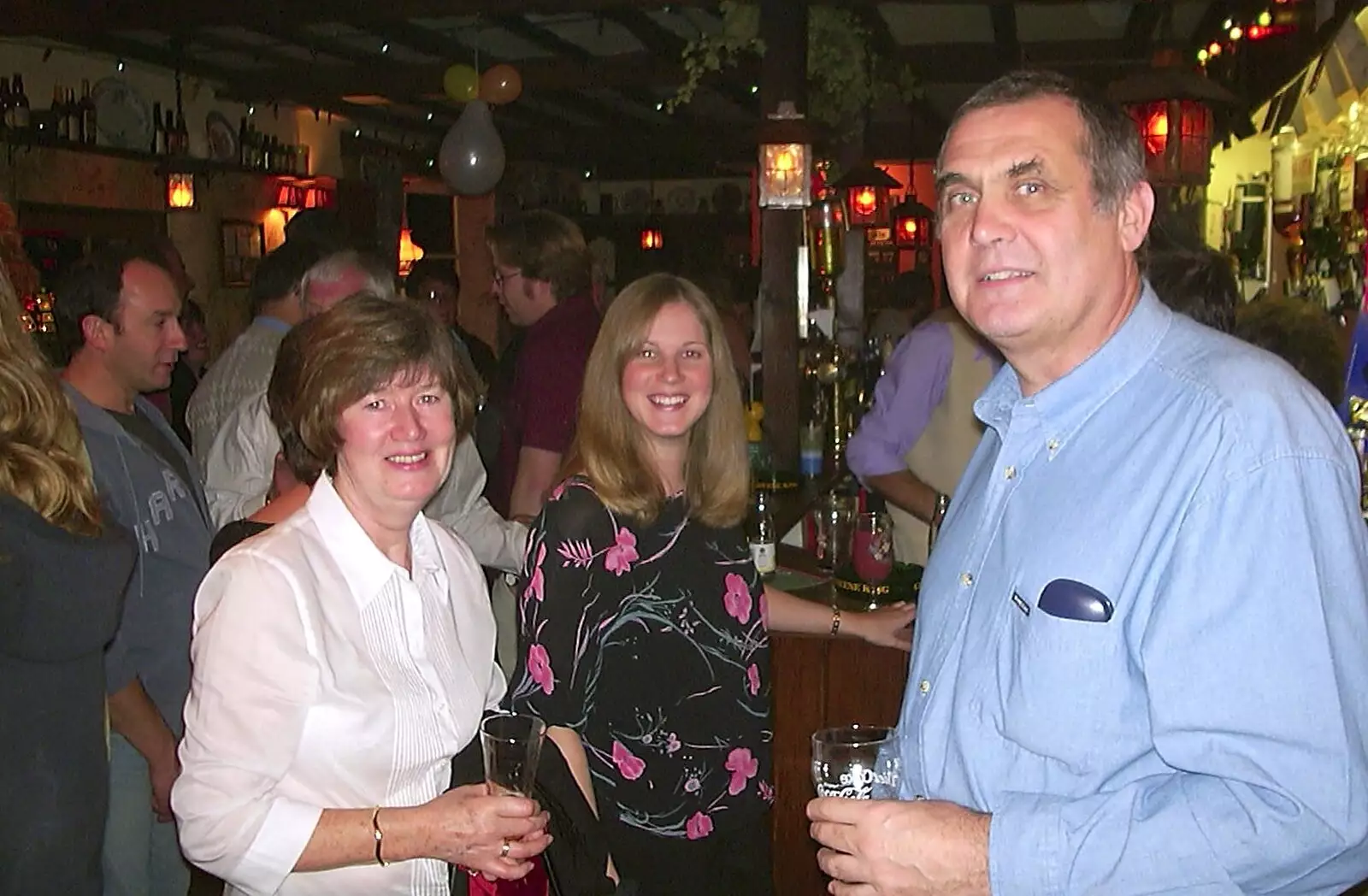 Eileen, Lorraine and Ray, from Twenty Years at The Swan Inn, Brome, Suffolk - 15th November 2003