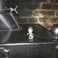 The tiny Roy Keane has appeared on the woodburner, Twenty Years at The Swan Inn, Brome, Suffolk - 15th November 2003