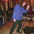 Max tests a microphone, The BBs at the Brome Grange and Dave Leaves the Lab, Brome and Cambridge - 30th November 2003