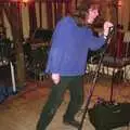 Max tests a microphone, The BBs at the Brome Grange and Dave Leaves the Lab, Brome and Cambridge - 30th November 2003