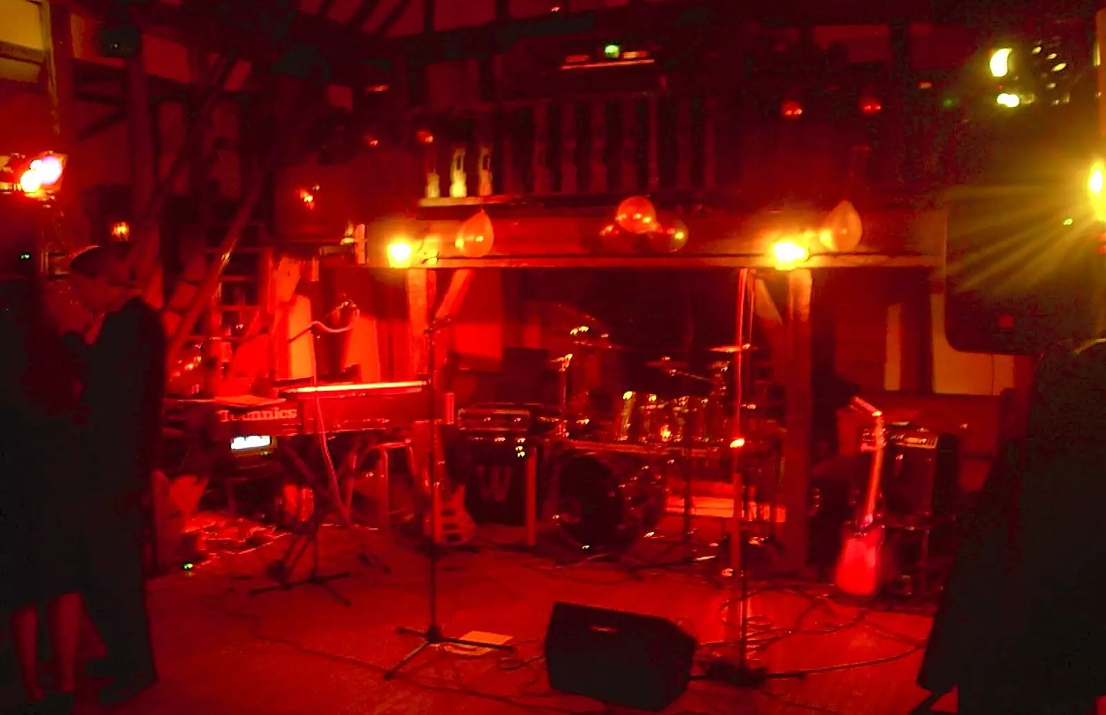 The stage is set, from The BBs at the Brome Grange and Dave Leaves the Lab, Brome and Cambridge - 30th November 2003