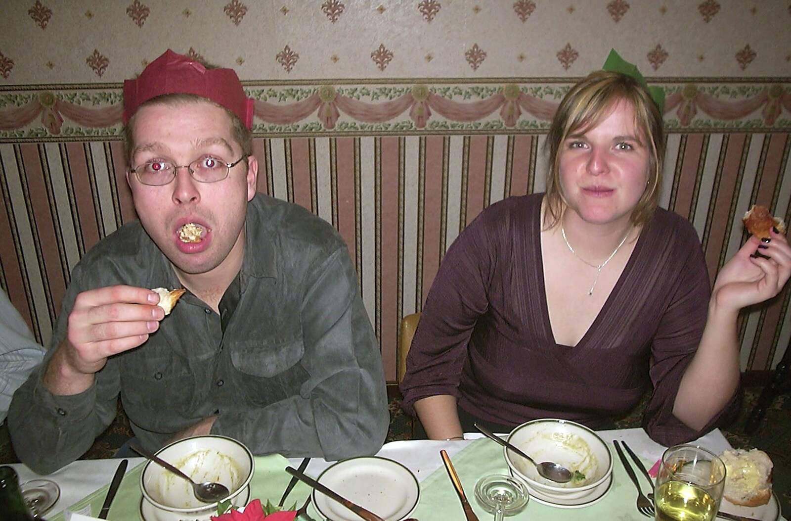 The BSCC Christmas Dinner, The Swan Inn, Brome, Suffolk  - 6th December 2003: Marc shows off his mastications again