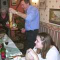 The BSCC Christmas Dinner, The Swan Inn, Brome, Suffolk  - 6th December 2003, Alan waves the Golden Stabilisers around