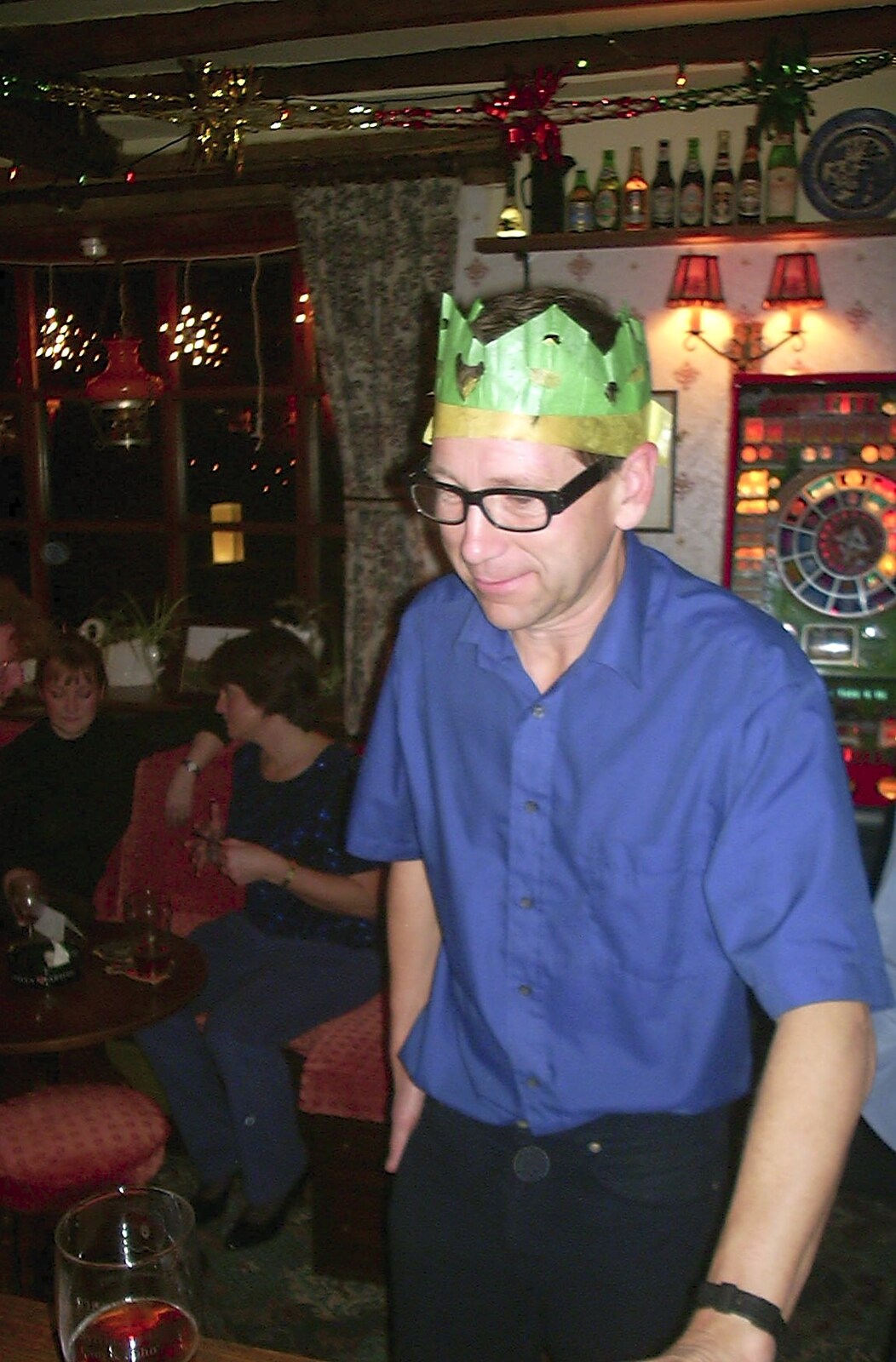 Apple roams around with Alan's 'Eric' glasses from The BSCC Christmas Dinner, The Swan Inn, Brome, Suffolk  - 6th December 2003