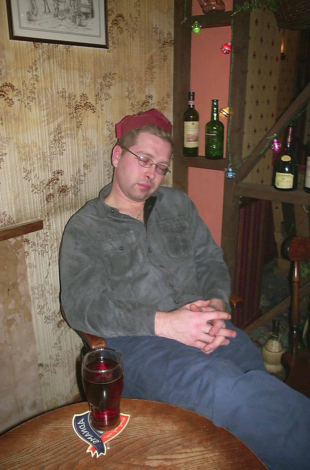 The BSCC Christmas Dinner, The Swan Inn, Brome, Suffolk  - 6th December 2003: Marc has a doze