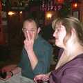 DH says something about 'two', The BSCC Christmas Dinner, The Swan Inn, Brome, Suffolk  - 6th December 2003