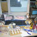 The electronics workstation, The BBs and a Visit from Trotsky, Bressingham, Norfolk - 13th December 2003