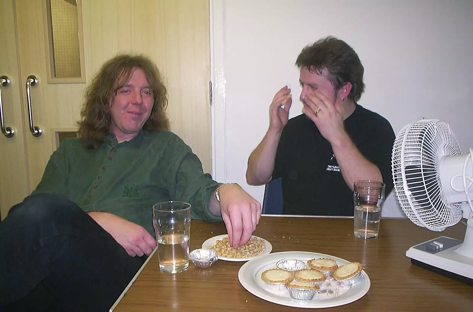 Max eats nuts with Billy Fleming, from The BBs and a Visit from Trotsky, Bressingham, Norfolk - 13th December 2003