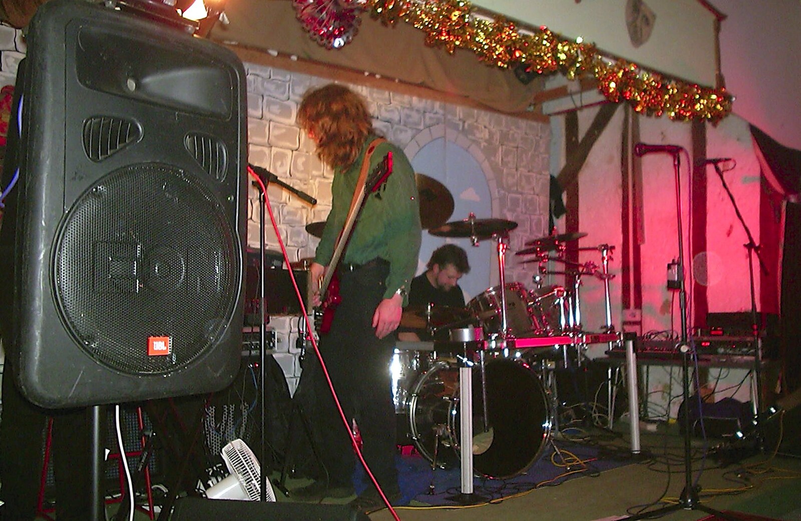 Max roams around on stage from The BBs and a Visit from Trotsky, Bressingham, Norfolk - 13th December 2003