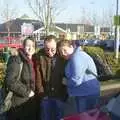 Debs, Matt and Sis at Moto services on the M4, A Trip to Plymouth, Devon - 18th December 2003