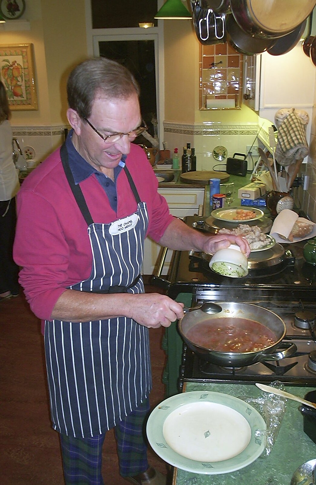 Mike does some cooking at The Chapel from A Trip to Plymouth, Devon - 18th December 2003