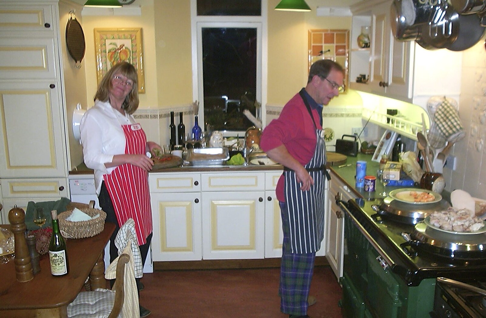 Mother and Mike in the kitchen from A Trip to Plymouth, Devon - 18th December 2003