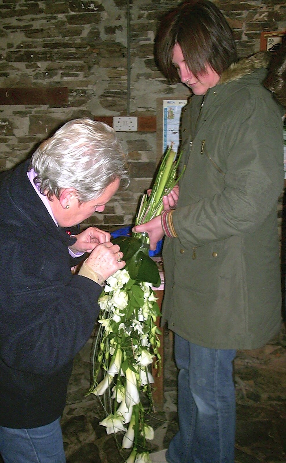 Flowers are adjusted from Sis's Nearly-Christmas Wedding, Meavy, Dartmoor - 20th December 2003