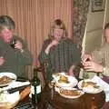 Neil, Mother and Mike are out for dinner, Sis's Nearly-Christmas Wedding, Meavy, Dartmoor - 20th December 2003