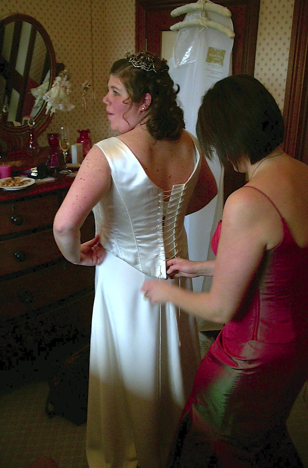 The dress is installed from Sis's Nearly-Christmas Wedding, Meavy, Dartmoor - 20th December 2003