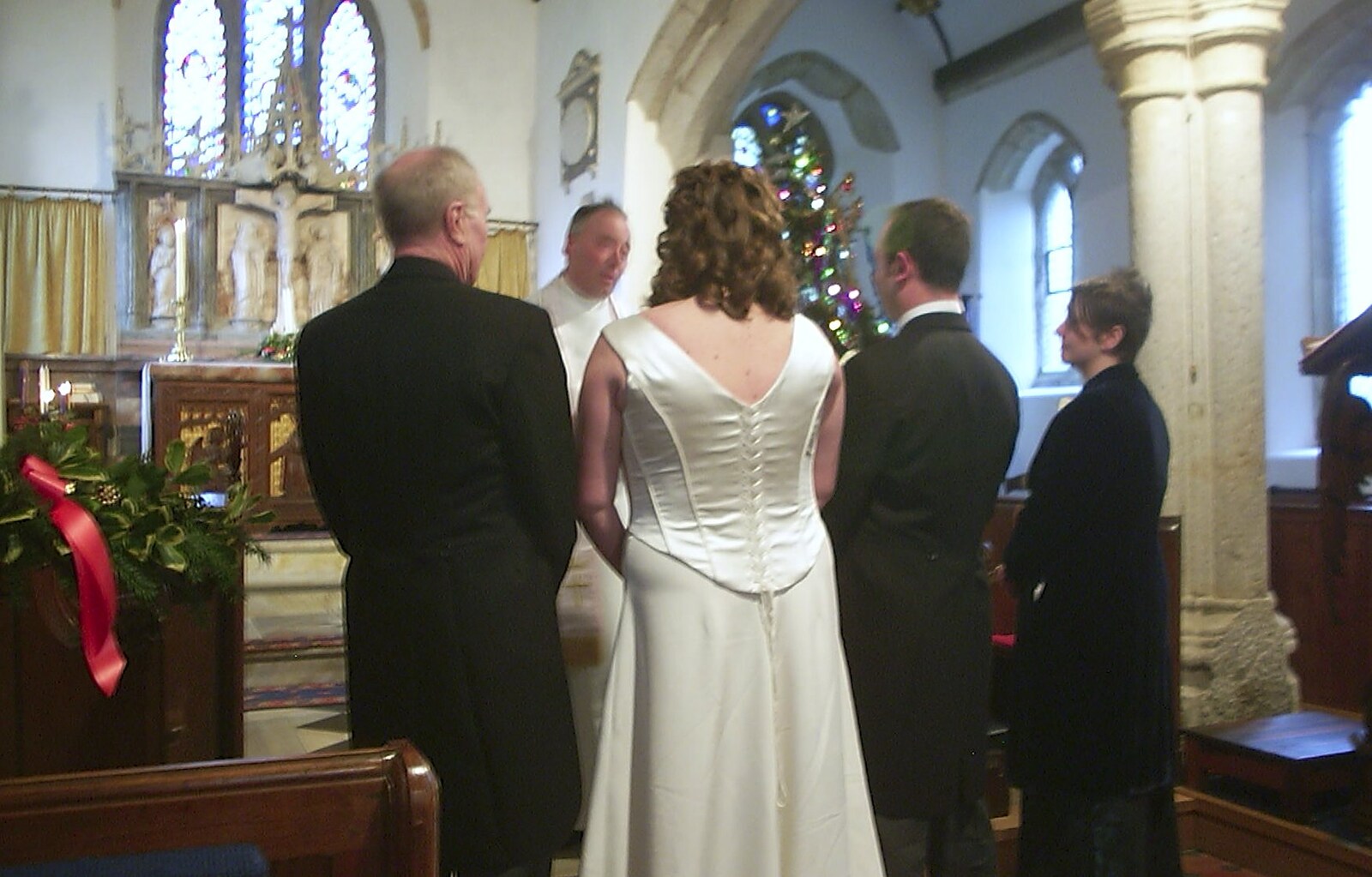 The ceremony from Sis's Nearly-Christmas Wedding, Meavy, Dartmoor - 20th December 2003