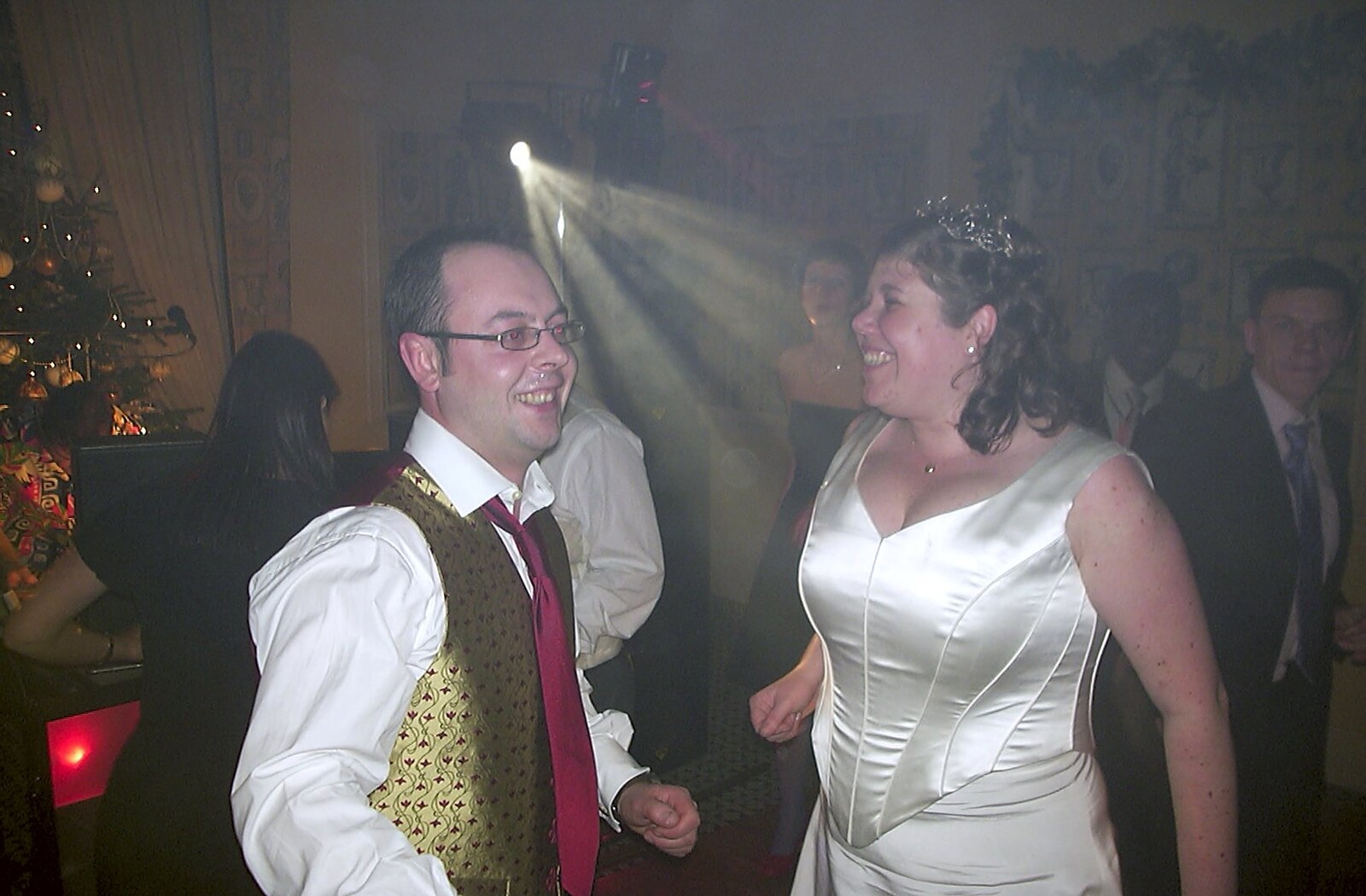 Wedding dancing from Sis's Nearly-Christmas Wedding, Meavy, Dartmoor - 20th December 2003