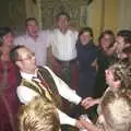 Dancing in a circle, Sis's Nearly-Christmas Wedding, Meavy, Dartmoor - 20th December 2003