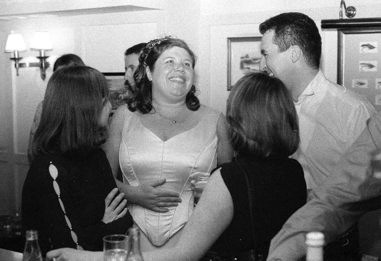 Sis has a laff from Sis's Nearly-Christmas Wedding, Meavy, Dartmoor - 20th December 2003