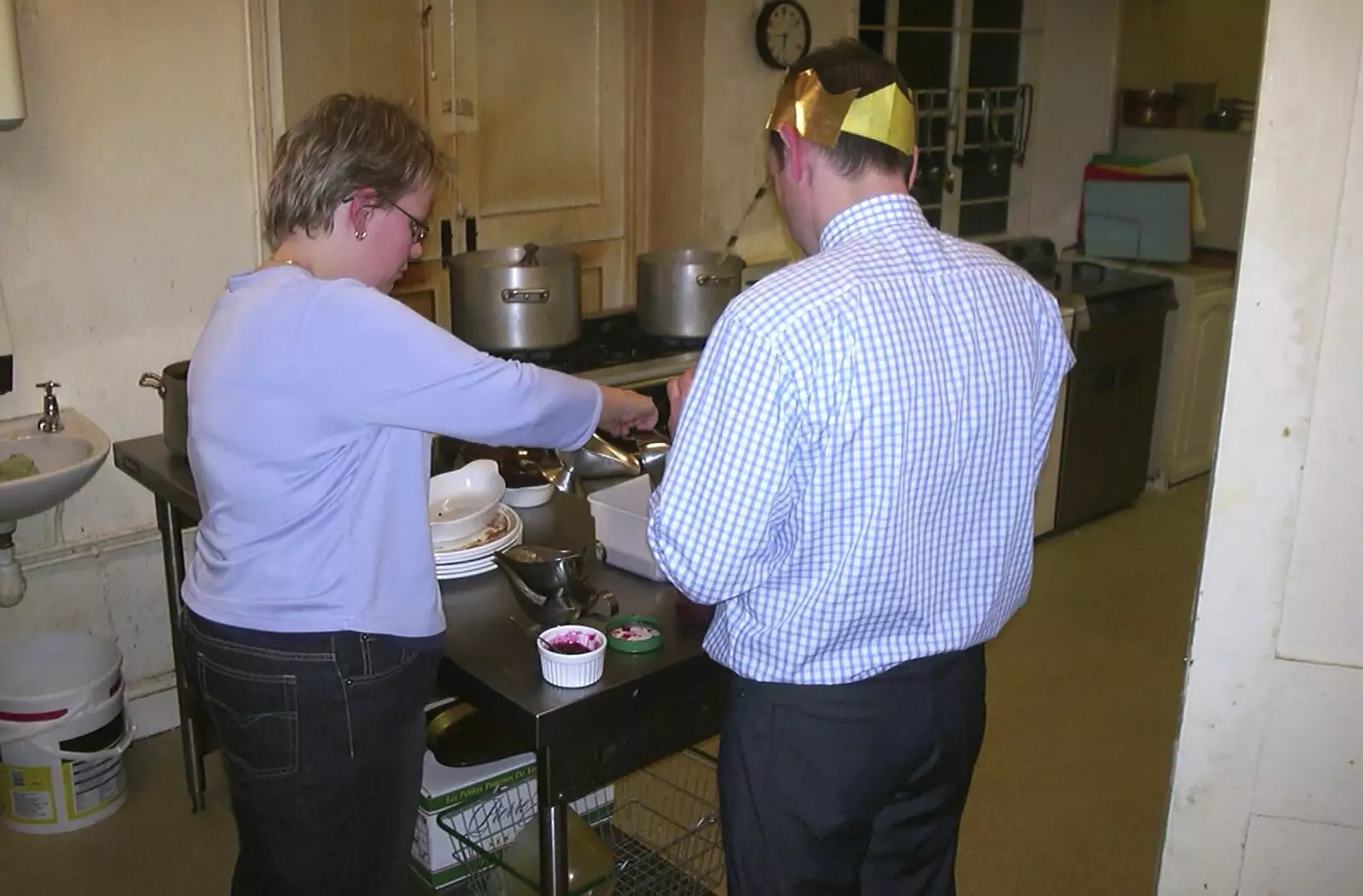 More kitchen action, from Christmas at The Cottage, Thorpe St. Andrew, Norwich - 25th December 2003