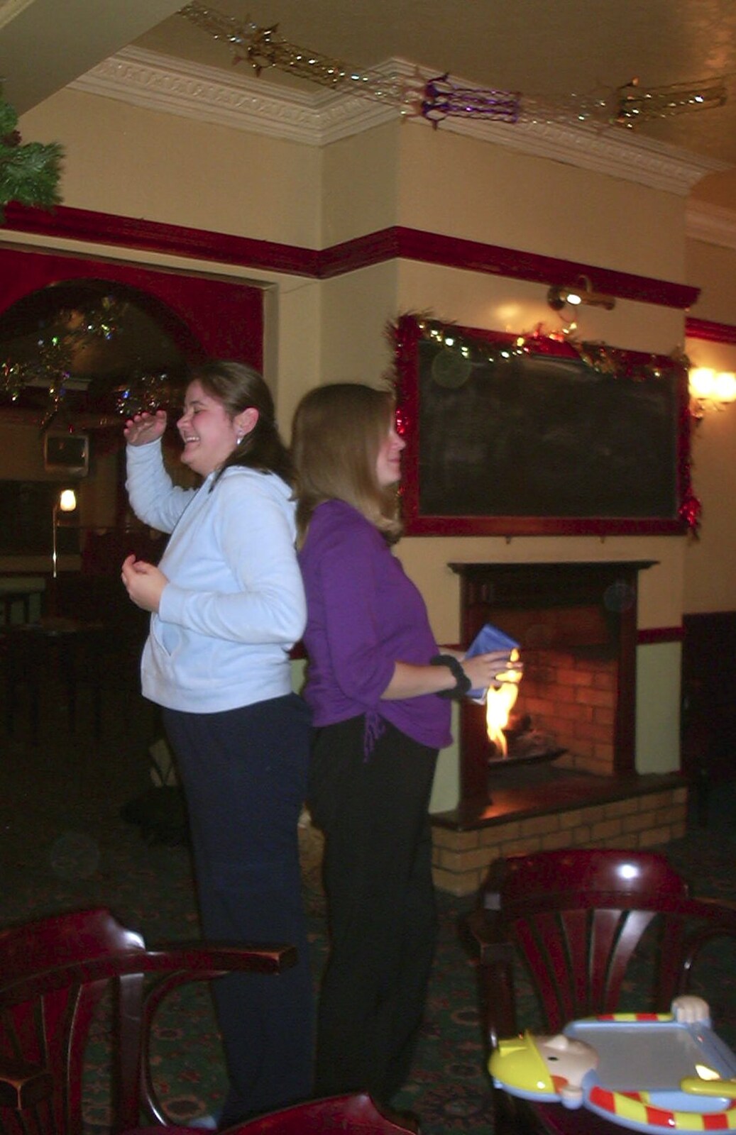 A 'who's the tallest' contest breaks out from Christmas at The Cottage, Thorpe St. Andrew, Norwich - 25th December 2003