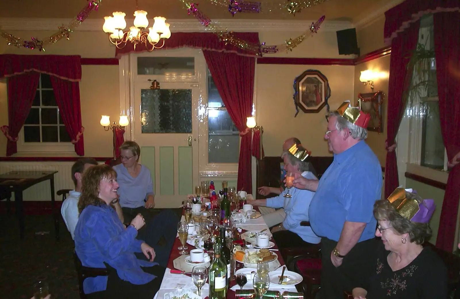 A dinner toast, from Christmas at The Cottage, Thorpe St. Andrew, Norwich - 25th December 2003