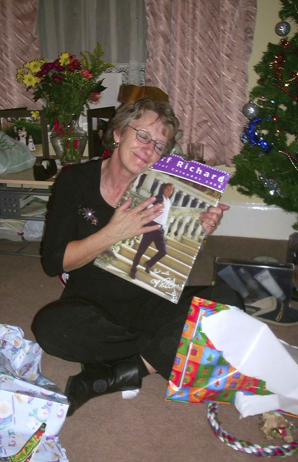 Someone loves their Cliff Richard calendar from Christmas at The Cottage, Thorpe St. Andrew, Norwich - 25th December 2003