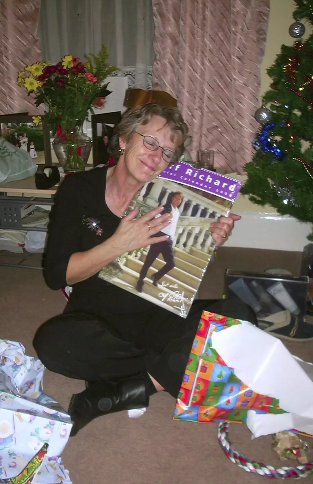 Someone loves their Cliff Richard calendar, from Christmas at The Cottage, Thorpe St. Andrew, Norwich - 25th December 2003