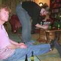 Wavy lounges about, Sarah's Games Night at Anne's, Thornham, Suffolk - 27th December 2003