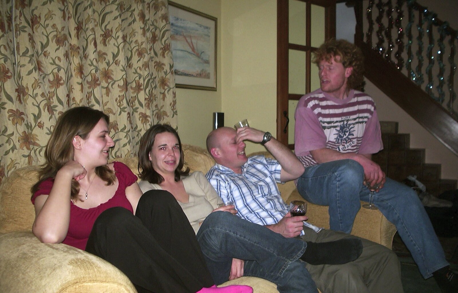On the sofa from Sarah's Games Night at Anne's, Thornham, Suffolk - 27th December 2003