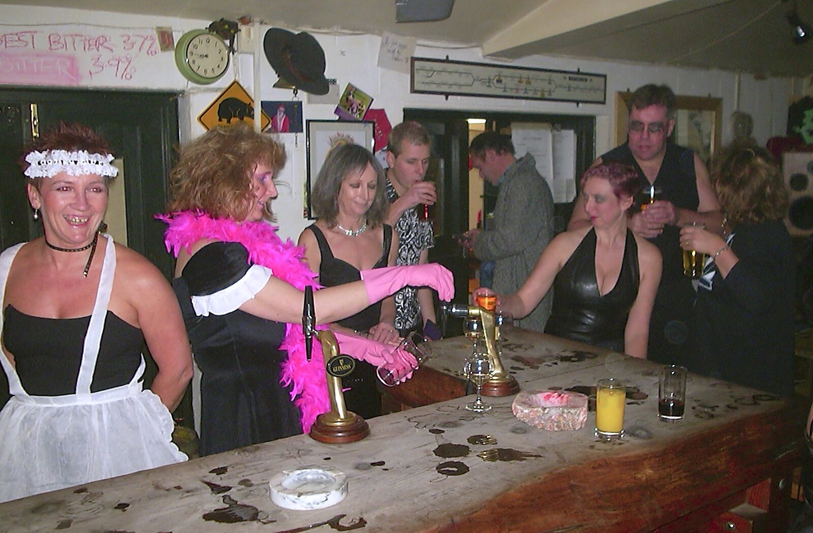 The Shed's bar from The BBs do New Year's Eve at The Cider Shed, Banham, Norfolk - 31st December 2003