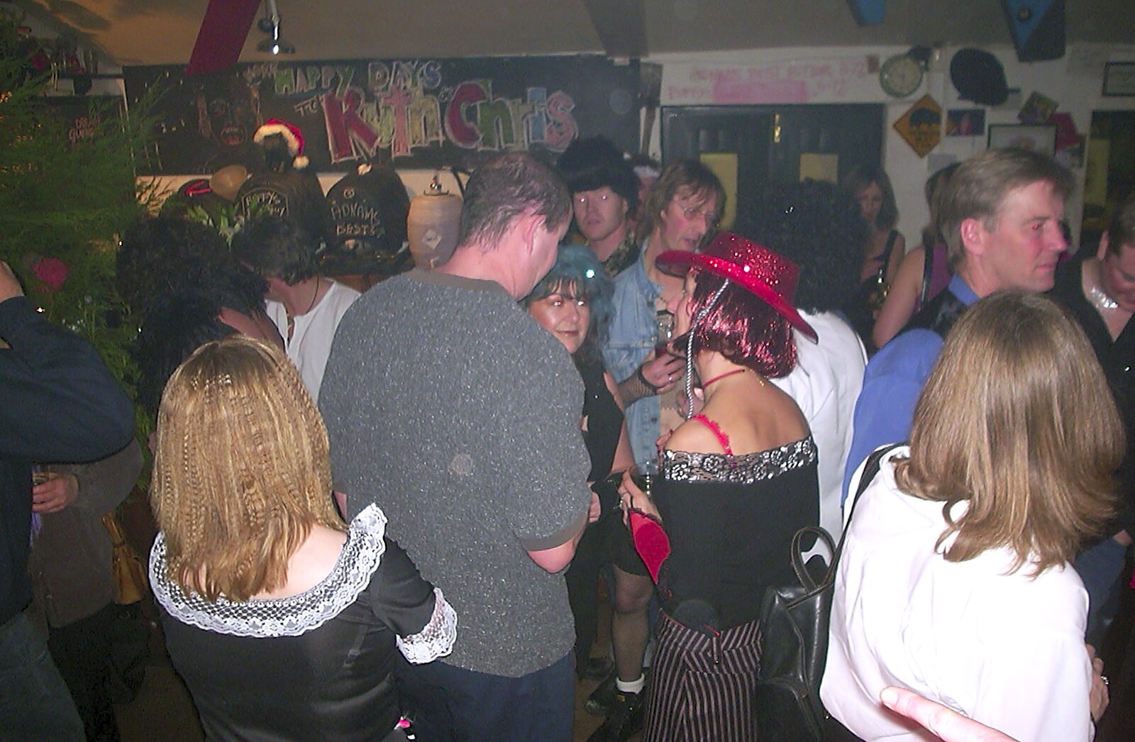 The Cider Shed crowds from The BBs do New Year's Eve at The Cider Shed, Banham, Norfolk - 31st December 2003
