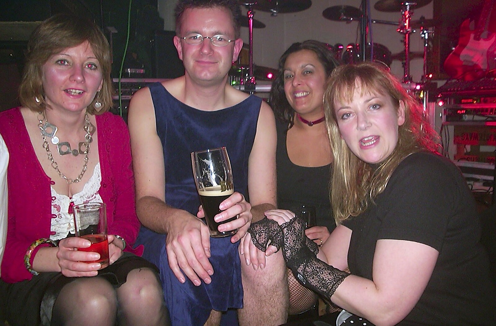 Nosher hangs out with the girls from The BBs do New Year's Eve at The Cider Shed, Banham, Norfolk - 31st December 2003
